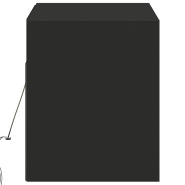 vidaXL Έπιπλο Τοίχου Τηλεόρασης με LED Μαύρο 100x31x38cm
