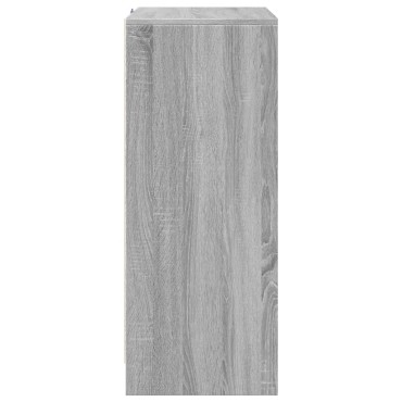 vidaXL Ντουλάπι με Φώτα LED Γκρι Sonoma 77x34x85cm Επεξεργασμένο Ξύλο 1 τεμ.
