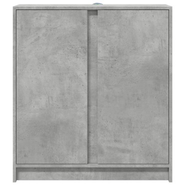 vidaXL Ντουλάπι με Φώτα LED Γκρι Σκυρ. 77x34x85cm Επεξεργασμένο Ξύλο 1 τεμ.