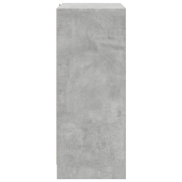 vidaXL Ντουλάπι με Φώτα LED Γκρι Σκυρ. 77x34x85cm Επεξεργασμένο Ξύλο 1 τεμ.