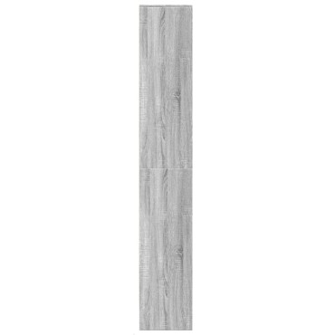 vidaXL Ντουλάπι με LED Γκρι 69x32,5x200cm από Επεξεργασμένο Ξύλο 1 τεμ.