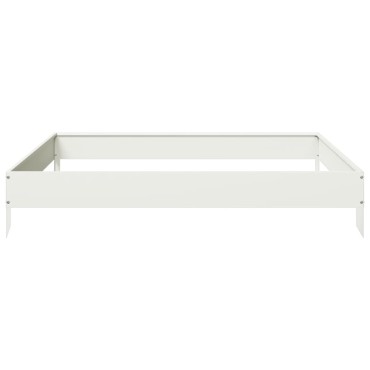 vidaXL Ζαρντινιέρα Υπερυψωμένη Λευκό 100x100x18,5 εκ. Ατσάλι