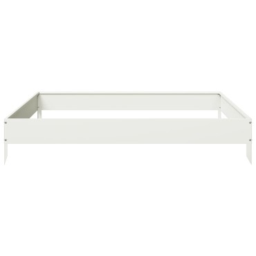 vidaXL Ζαρντινιέρα Υπερυψωμένη Λευκό 100x100x18,5 εκ. Ατσάλι
