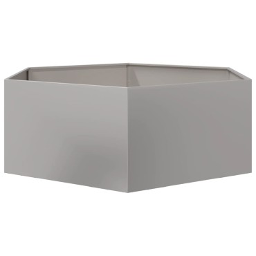 vidaXL Ζαρντινιέρα Κήπου Εξάγωνη 138x120x45 εκ. Ανοξείδωτο Ατσάλι