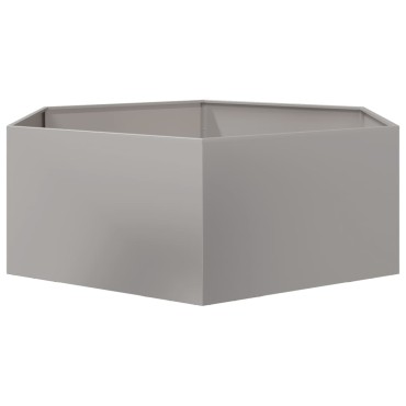 vidaXL Ζαρντινιέρα Κήπου Εξάγωνη 138x120x45 εκ. Ανοξείδωτο Ατσάλι