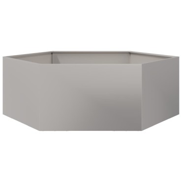 vidaXL Ζαρντινιέρα Κήπου Εξάγωνη 138x120x45 εκ. Ανοξείδωτο Ατσάλι