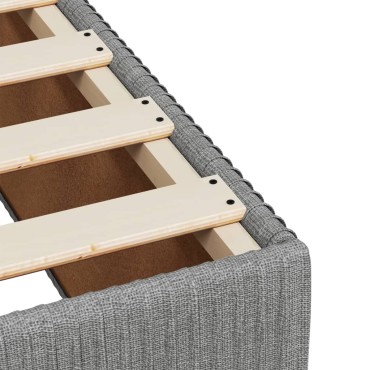 vidaXL Κρεβάτι Boxspring με Στρώμα Ανοιχτό Γκρι 80x200cm Υφασμάτινο 1 τεμ. - Μονό