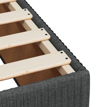 vidaXL Κρεβάτι Boxspring με Στρώμα Σκούρο Γκρι 180x200cm Υφασμάτιν 1 τεμ. - Διπλό