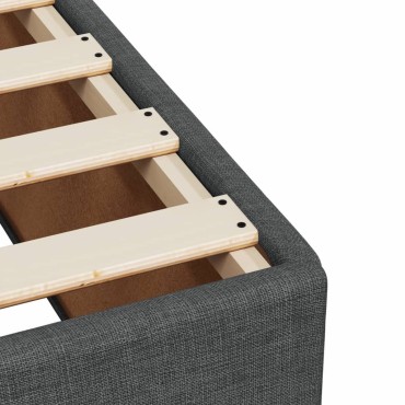 vidaXL Κρεβάτι Boxspring με Στρώμα Σκούρο Γκρι 180x200cm Υφασμάτιν 1 τεμ. - Διπλό