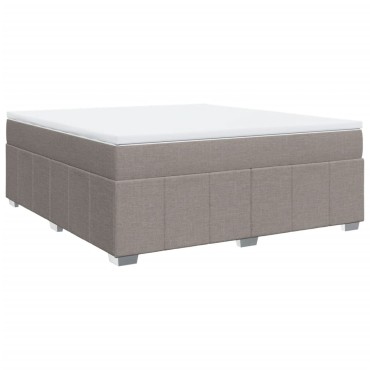 vidaXL Κρεβάτι Boxspring με Στρώμα Taupe 180x200 εκ. Υφασμάτινο