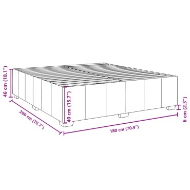 vidaXL Κρεβάτι Boxspring με Στρώμα Taupe 180x200 εκ. Υφασμάτινο