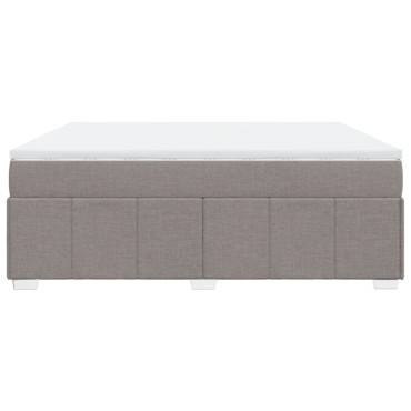vidaXL Κρεβάτι Boxspring με Στρώμα Taupe 180x200 εκ. Υφασμάτινο