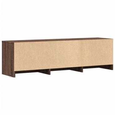 vidaXL Έπιπλο Τηλεόρασης με LED Καφέ Δρυς 140x34x40cm από Επεξ. Ξύλο