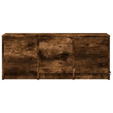 vidaXL Έπιπλο Τηλεόρασης με LED Καπνιστή Δρυς 97x34x40cm Επεξ. Ξύλο
