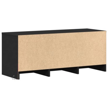 vidaXL Έπιπλο Τηλεόρασης με LED Μαύρο 97x34x40cm από Επεξ. Ξύλο