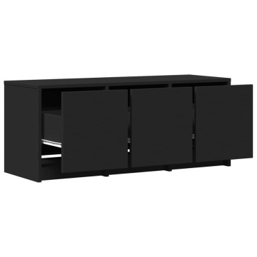vidaXL Έπιπλο Τηλεόρασης με LED Μαύρο 97x34x40cm από Επεξ. Ξύλο