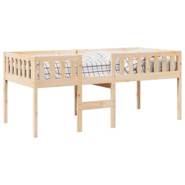 vidaXL Κρεβάτι Παιδικό Χωρίς Στρώμα 90x190cm Μασίφ Ξύλο Πεύκου 1 τεμ. - Μονό