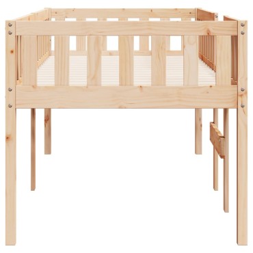 vidaXL Κρεβάτι Παιδικό Χωρίς Στρώμα 90x190cm Μασίφ Ξύλο Πεύκου 1 τεμ. - Μονό