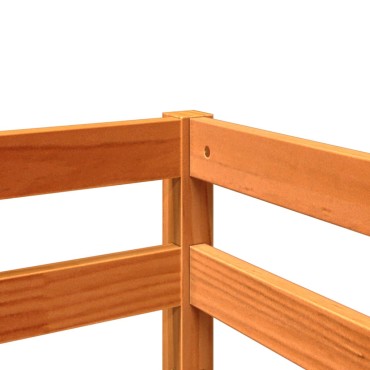 vidaXL Υπερυψωμένο Κρεβάτι με Πύργο Μπλε 90x190cm Μασίφ Ξύλο Πεύκου 1 τεμ. - Μονό
