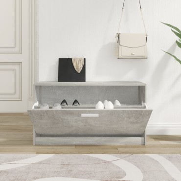 vidaXL Παπουτσοθήκη Γκρι Σκυρ. 80x24x45cm από Επεξεργασμένο Ξύλο
