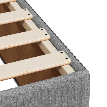 vidaXL Κρεβάτι Boxspring με Στρώμα Σκούρο Γκρι 120x200 εκ. Υφασμάτινο