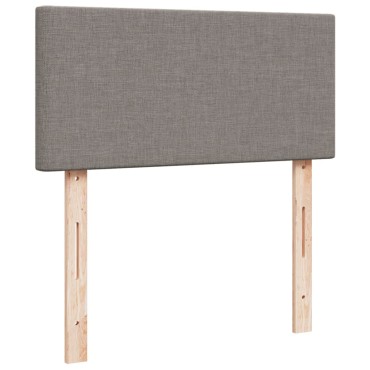 vidaXL Κρεβάτι Boxspring με Στρώμα Taupe 100 x 200 εκ. Υφασμάτινο