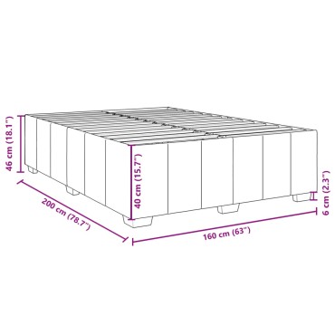 vidaXL Κρεβάτι Boxspring με Στρώμα Αν. Πράσινο 160x200εκ Υφασμάτινο