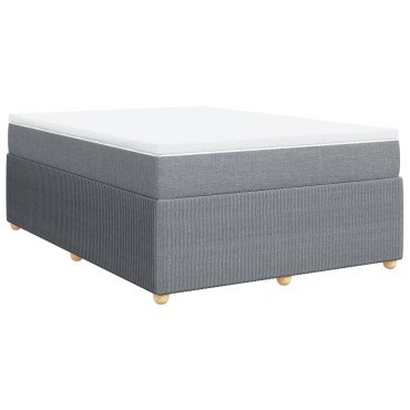 vidaXL Κρεβάτι Boxspring με Στρώμα Αν. Πράσινο 160x200εκ Υφασμάτινο