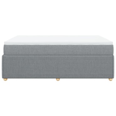 vidaXL Κρεβάτι Boxspring με Στρώμα Αν. Πράσινο 160x200εκ Υφασμάτινο