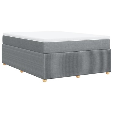 vidaXL Κρεβάτι Boxspring με Στρώμα Αν. Πράσινο 160x200εκ Υφασμάτινο