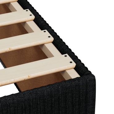 vidaXL Κρεβάτι Boxspring με Στρώμα Μαύρο 140x200cm Υφασμάτινο 1 τεμ. - Διπλό