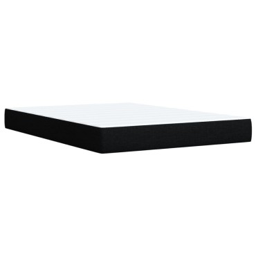 vidaXL Κρεβάτι Boxspring με Στρώμα Μαύρο 140x200cm Υφασμάτινο 1 τεμ. - Διπλό
