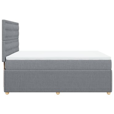 vidaXL Κρεβάτι Boxspring με Στρώμα Αν. Πράσινο 160x200εκ Υφασμάτινο