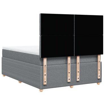 vidaXL Κρεβάτι Boxspring με Στρώμα Αν. Πράσινο 160x200εκ Υφασμάτινο
