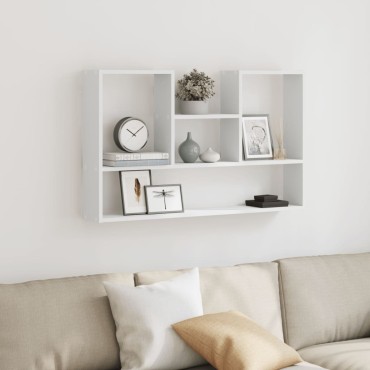 vidaXL Ραφιέρα Τοίχου Λευκό 99x15x60cm από Επεξεργασμένο Ξύλο 1 τεμ.