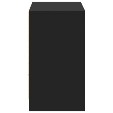 vidaXL Έπιπλο Τηλεόρασης με LED Μαύρο 91x34x61cm από Επεξ. Ξύλο