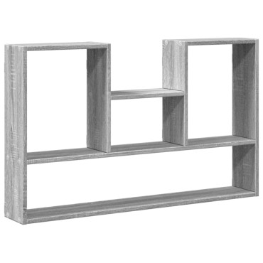 vidaXL Ραφιέρα Τοίχου Γκρι Sonoma 99x15x60cm Επεξεργασμένο Ξύλο 1 τεμ.