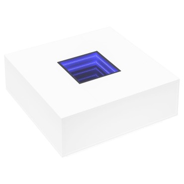 vidaXL Τραπεζάκι Σαλονιού Infinity LED Λευκό 100x100x40cm 1 τεμ.