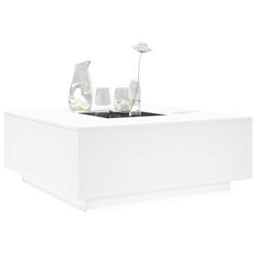 vidaXL Τραπεζάκι Σαλονιού Infinity LED Λευκό 100x100x40cm 1 τεμ.