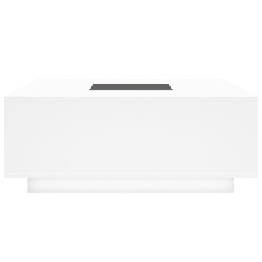 vidaXL Τραπεζάκι Σαλονιού Infinity LED Λευκό 100x100x40cm 1 τεμ.