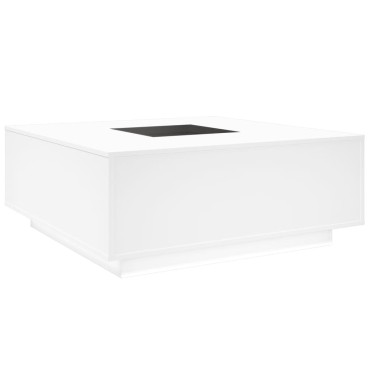 vidaXL Τραπεζάκι Σαλονιού Infinity LED Λευκό 100x100x40cm 1 τεμ.