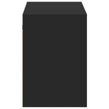 vidaXL Έπιπλο Τοίχου Τηλεόρασης με LED Μαύρο 100x31x45cm