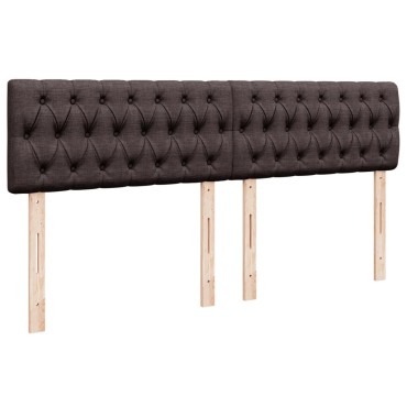 vidaXL Κρεβάτι Boxspring με Στρώμα Σκούρο Καφέ 180x200 εκ Υφασμάτινο