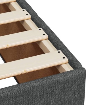 vidaXL Κρεβάτι Boxspring με Στρώμα Σκούρο Γκρι 160x200 εκ Υφασμάτινο