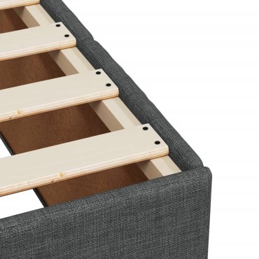 vidaXL Κρεβάτι Boxspring με Στρώμα Σκούρο Γκρι 160x200 εκ Υφασμάτινο