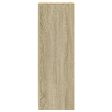 vidaXL Ντουλάπι με Φώτα LED Sonoma Δρυς 38x34x100cm Επεξεργασμένο Ξύλο 1 τεμ.