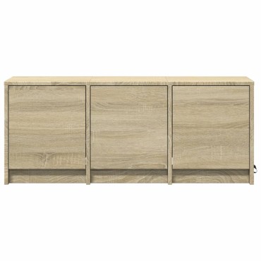 vidaXL Έπιπλο Τηλεόρασης με LED Sonoma Δρυς 97x34x40cm Επεξ. Ξύλο