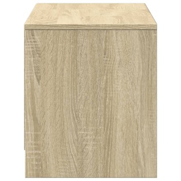 vidaXL Έπιπλο Τηλεόρασης με LED Sonoma Δρυς 97x34x40cm Επεξ. Ξύλο