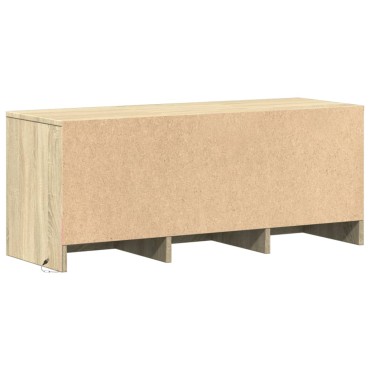 vidaXL Έπιπλο Τηλεόρασης με LED Sonoma Δρυς 97x34x40cm Επεξ. Ξύλο