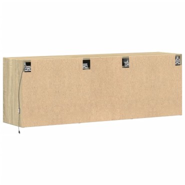 vidaXL Έπιπλο Τοίχου Τηλεόρασης με LED Sonoma Δρυς 130x31x45cm